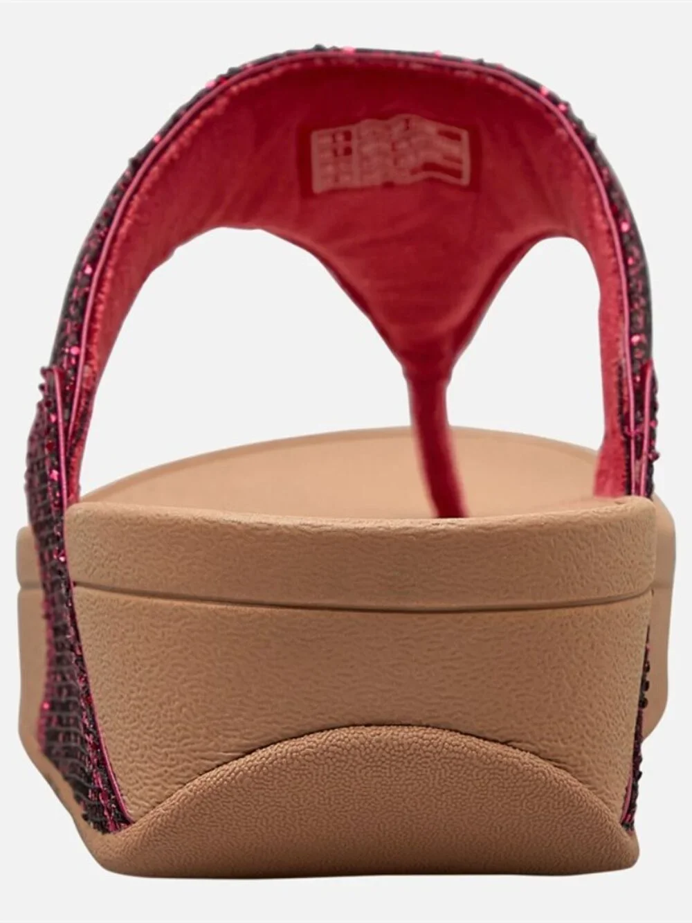 NIB FitFlop Lulu Glitterball Toe-Post Sandals - Raspberry 7.5